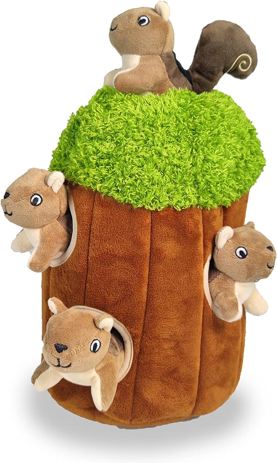 Wooded Animal in Tree Dog Toy