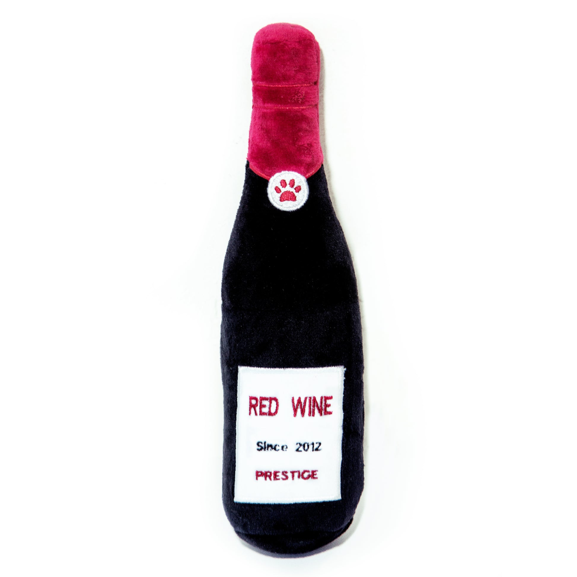 Pawty Pups Plush Red Wine Dog Toy with Squeaker 🍷 - Glow Pups