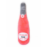 Squeaky Sparkling Rose Wine Plush Dog Toy- Glow Pups by Glow Pups