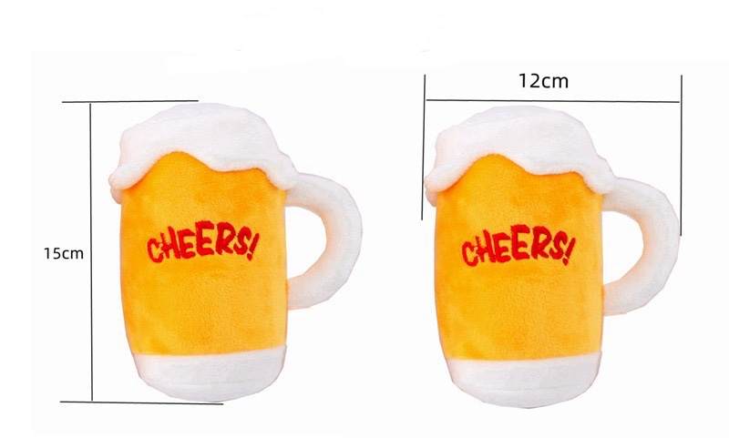 Squeaky Fun Alcohol Parody Dog Toys by Glow Pups