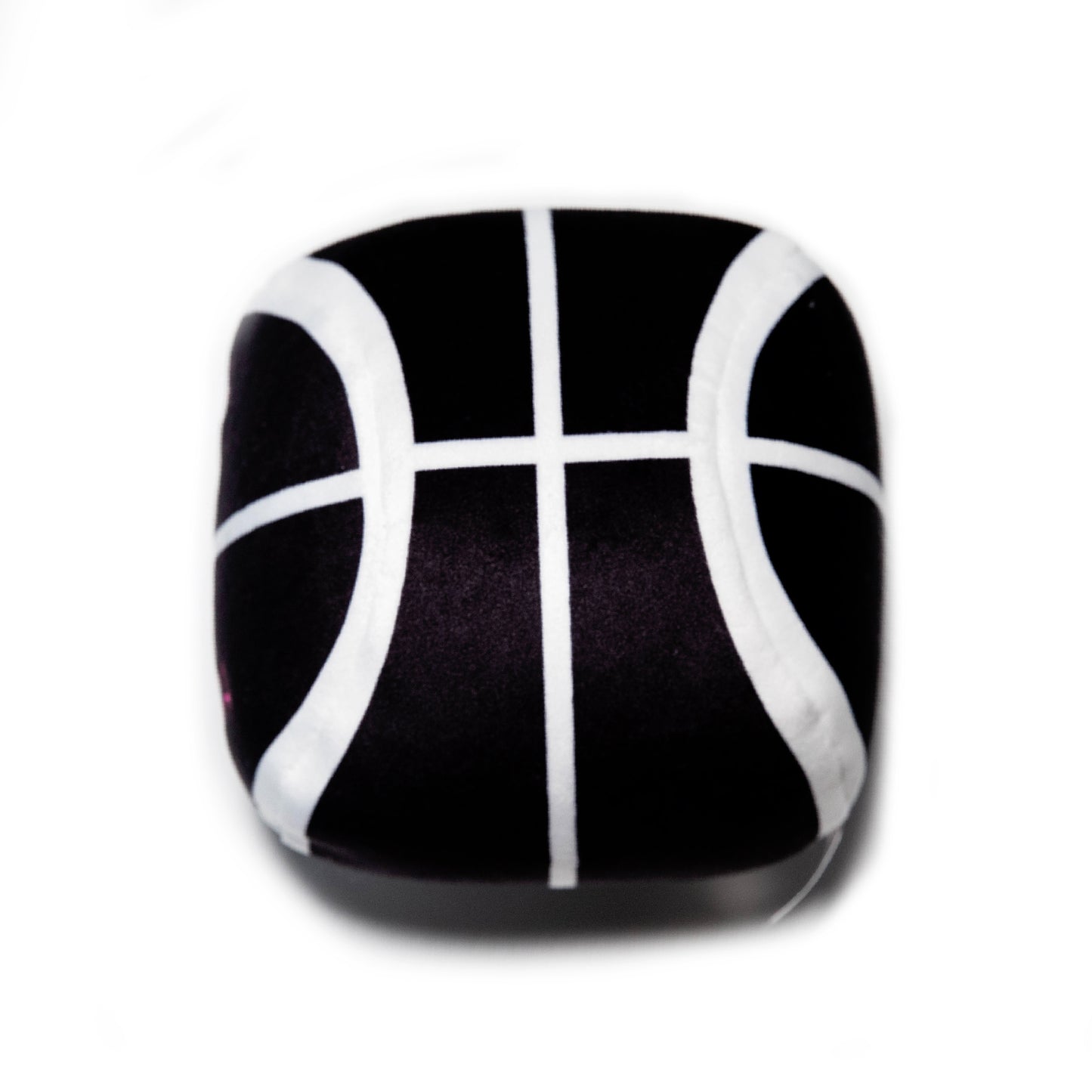 Glow Pups Plush Basketball Dog Toy with Squeaker, Black and White by Glow Pups