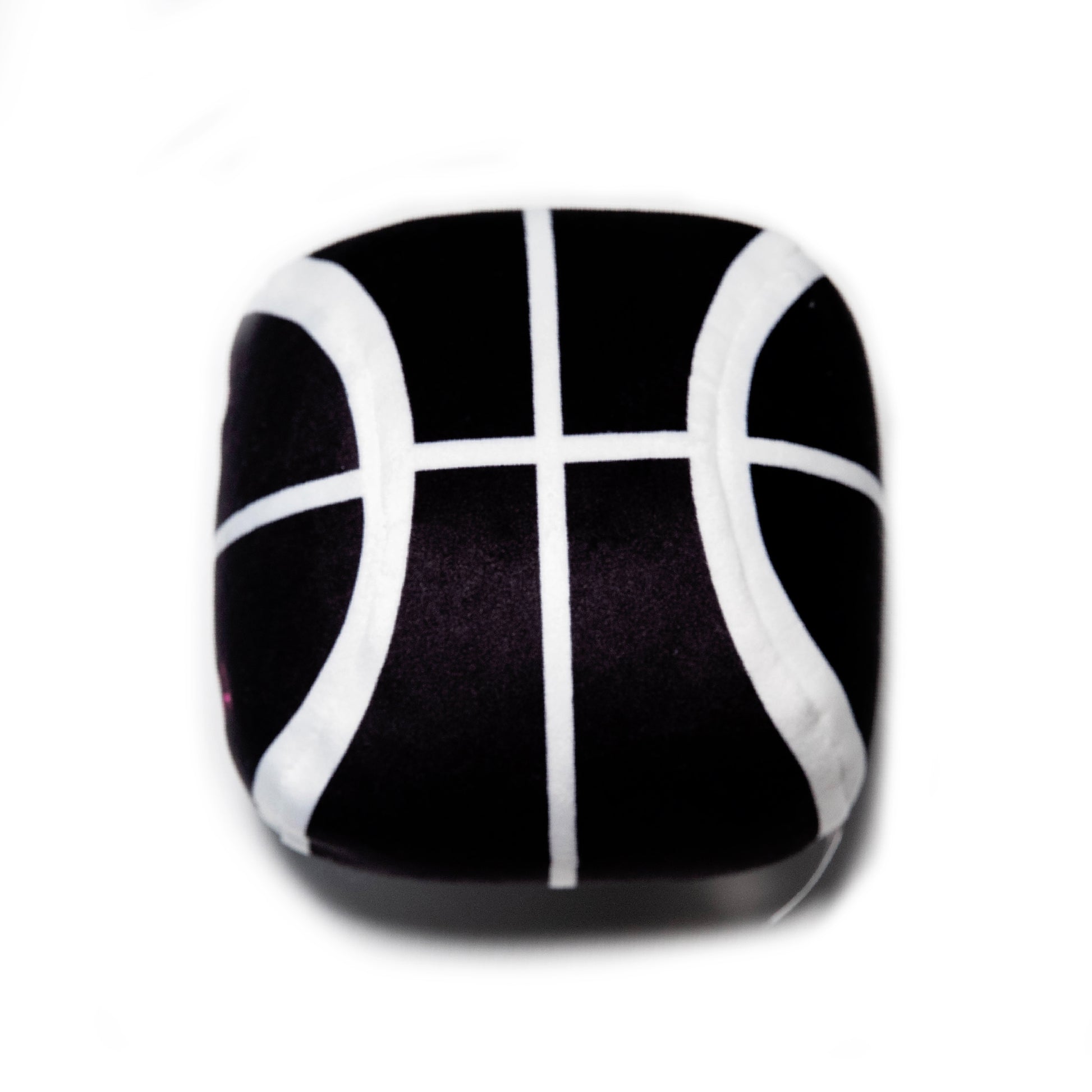 Glow Pups Plush Basketball Dog Toy with Squeaker, Black and White by Glow Pups