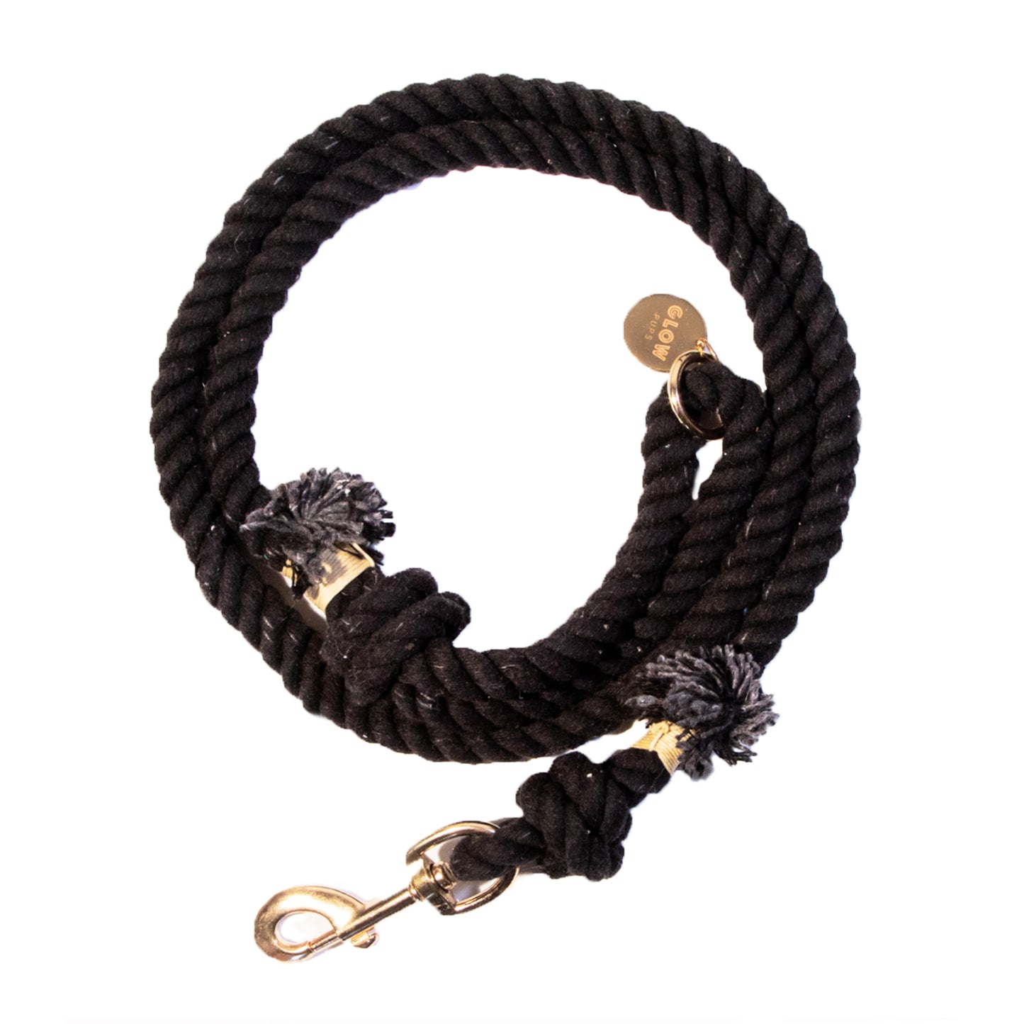 Black Boho Chic Style Rope Leash