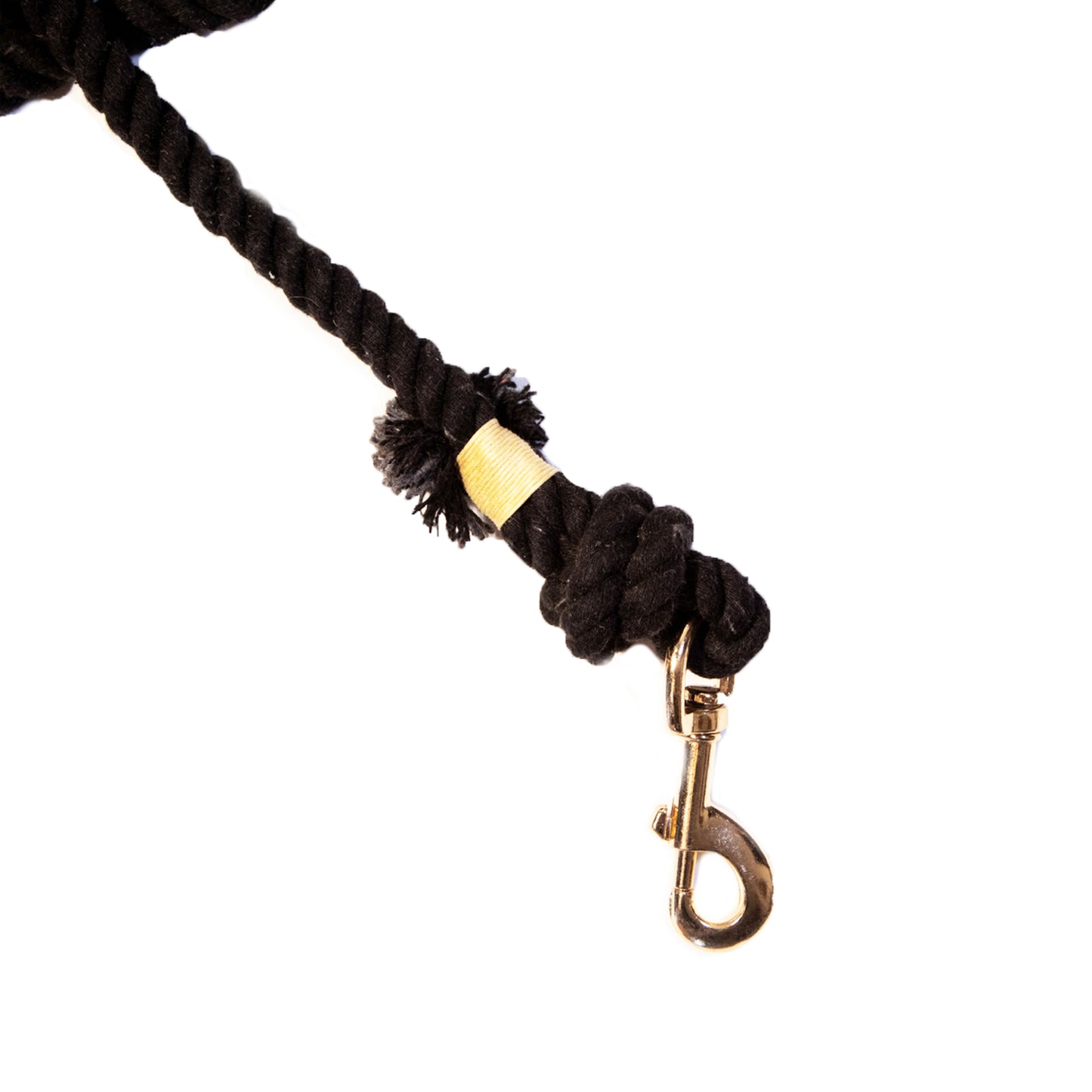 Black Boho Chic Style Rope Leash