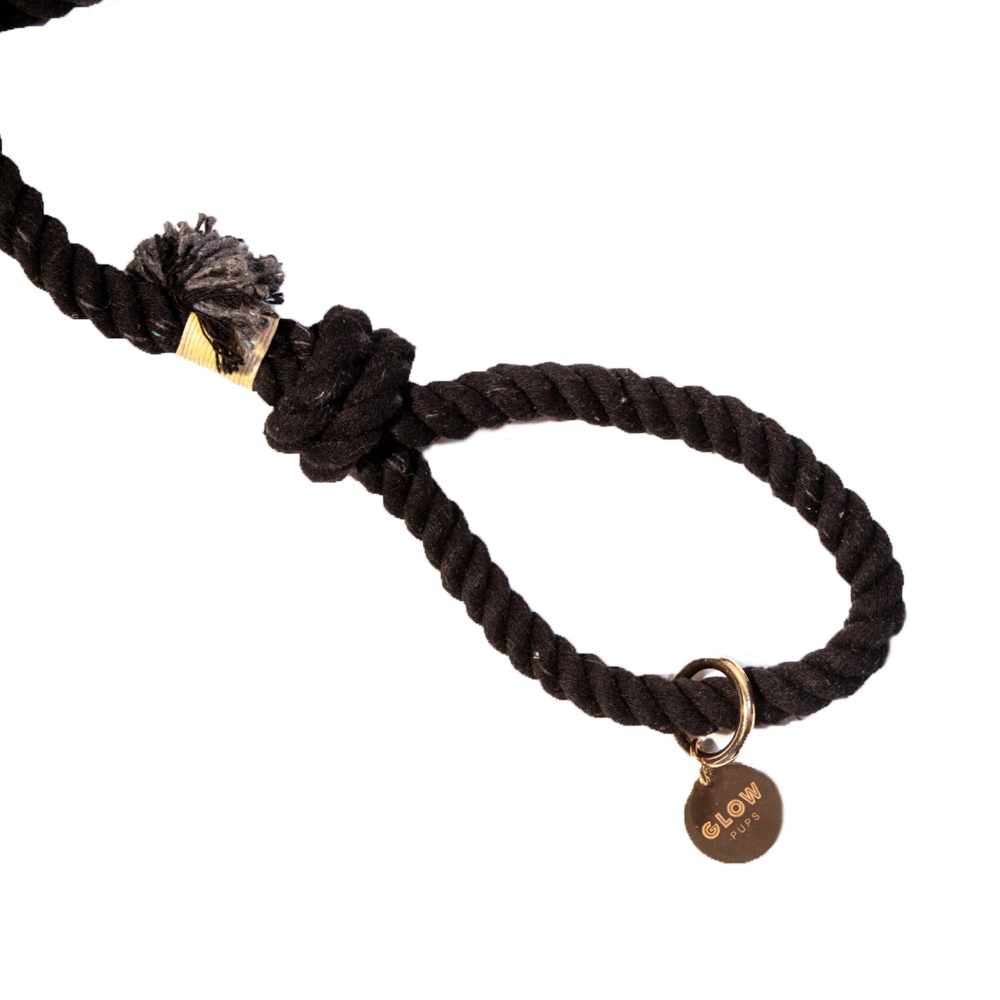 Black Boho Chic Style Rope Leash