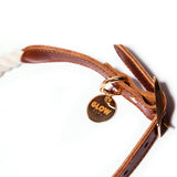 White Rope and Leather Collar - Glow Pups by Glow Pups