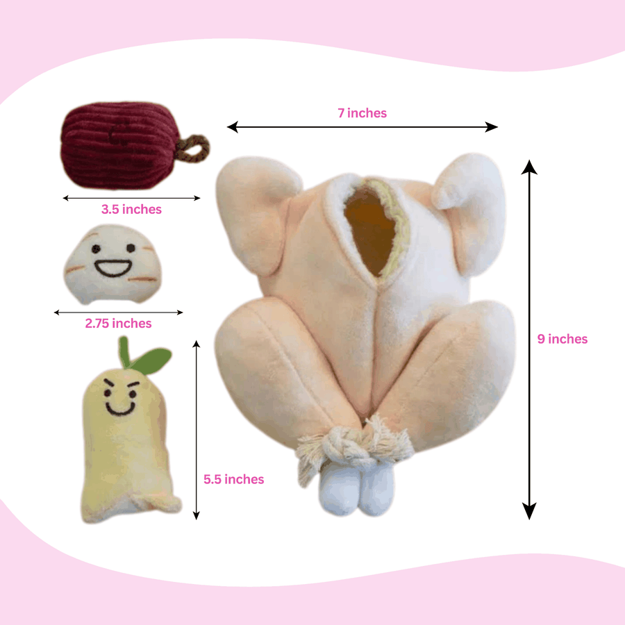 Squeaky Stuffed Chicken Dog Toy - Glow Pups by Glow Pups