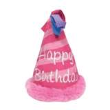 Pink Birthday Hat Squeaky Dog Toy - Glow Pups
