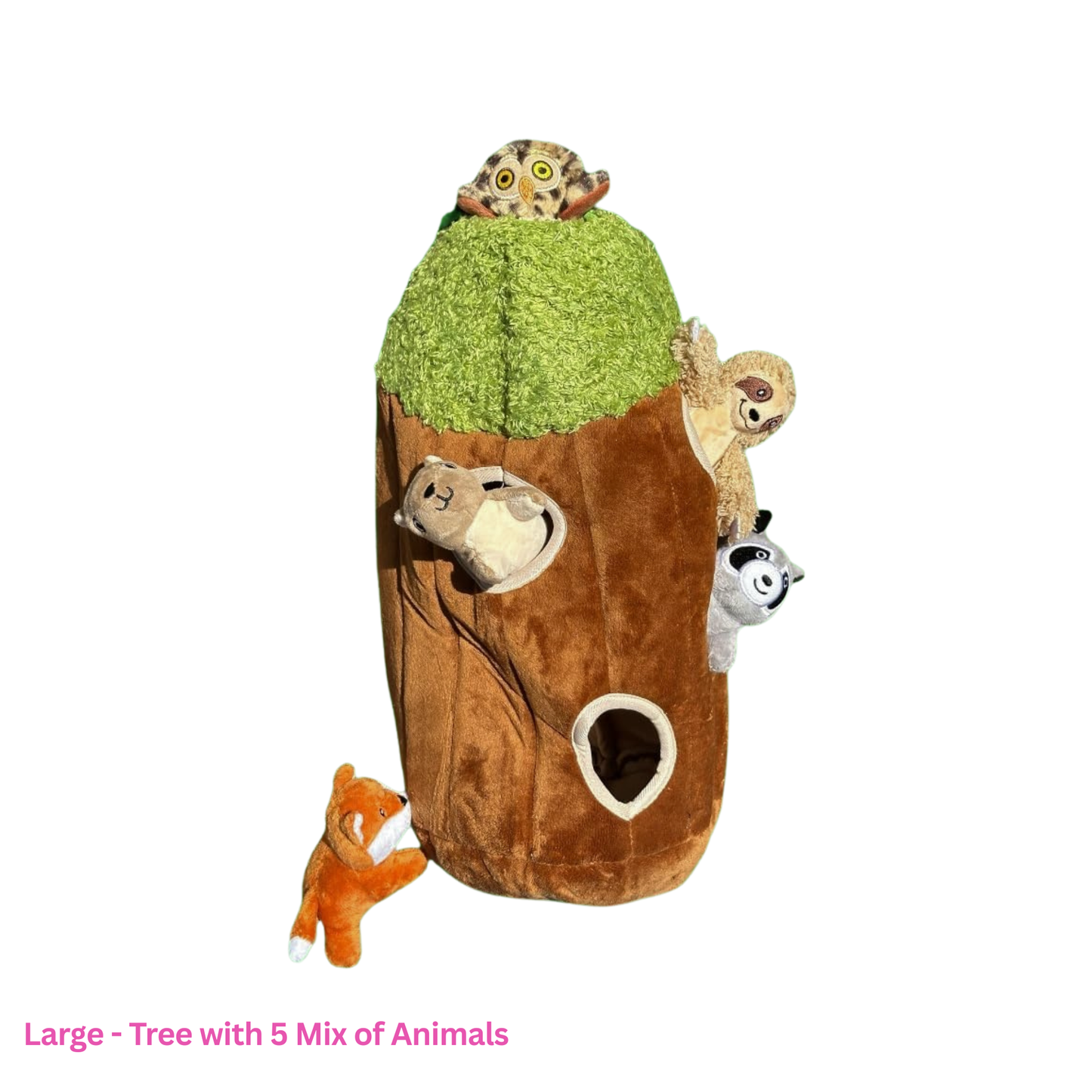 Hide and Seek Tree with Animals - Dog Toy (Different Designs and Sizes)