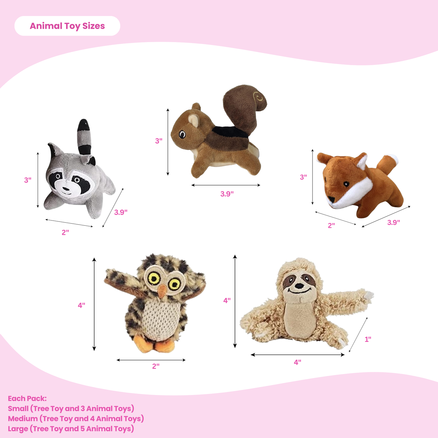 Hide and Seek Tree with Animals - Dog Toy (Different Designs and Sizes)