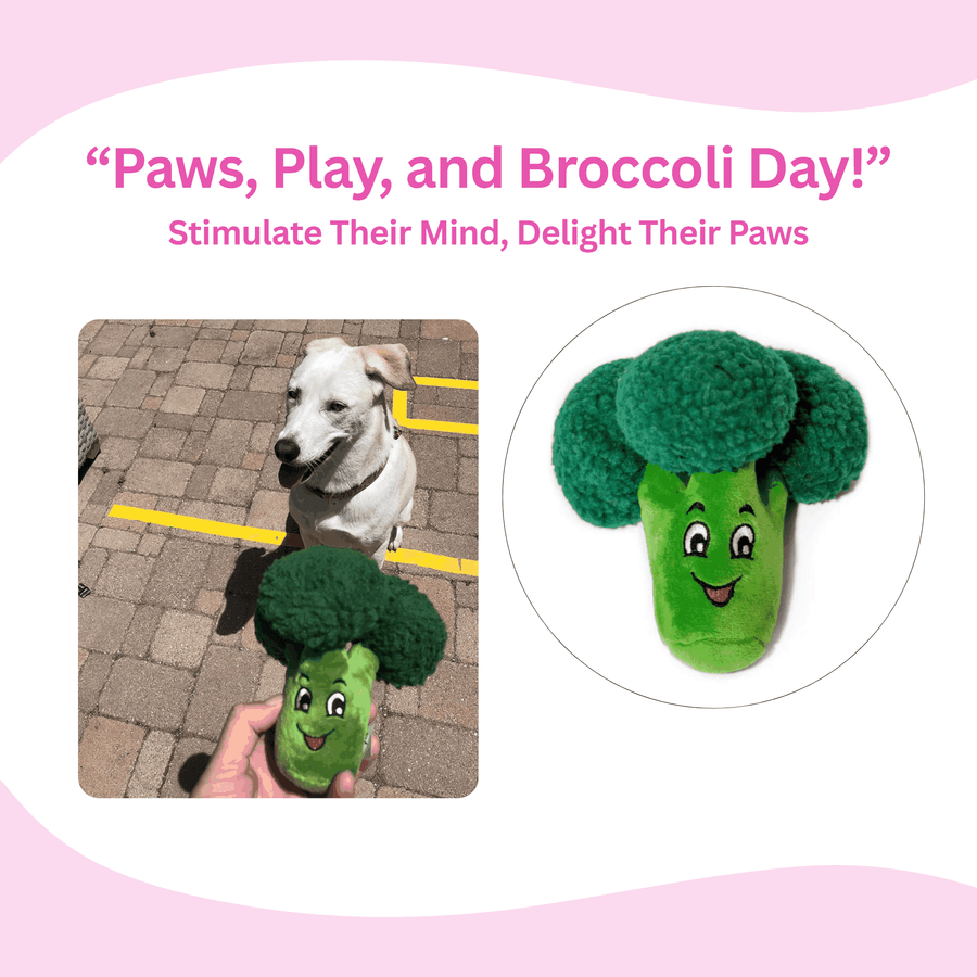 Broccoli Squeaky Dog Toy - Glow Pups by Glow Pups