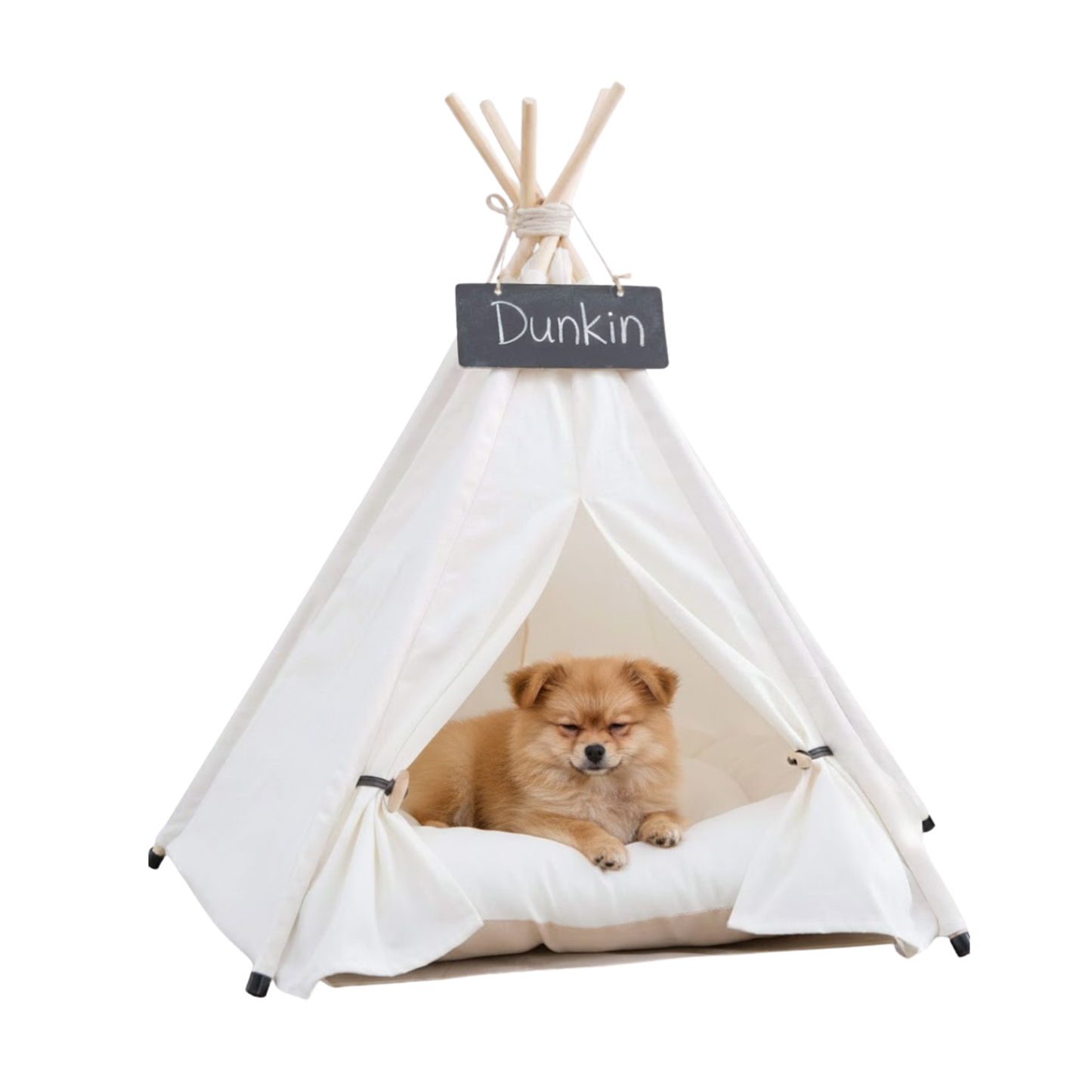 Pet Teepee Dog Bed, White - Glow Pups