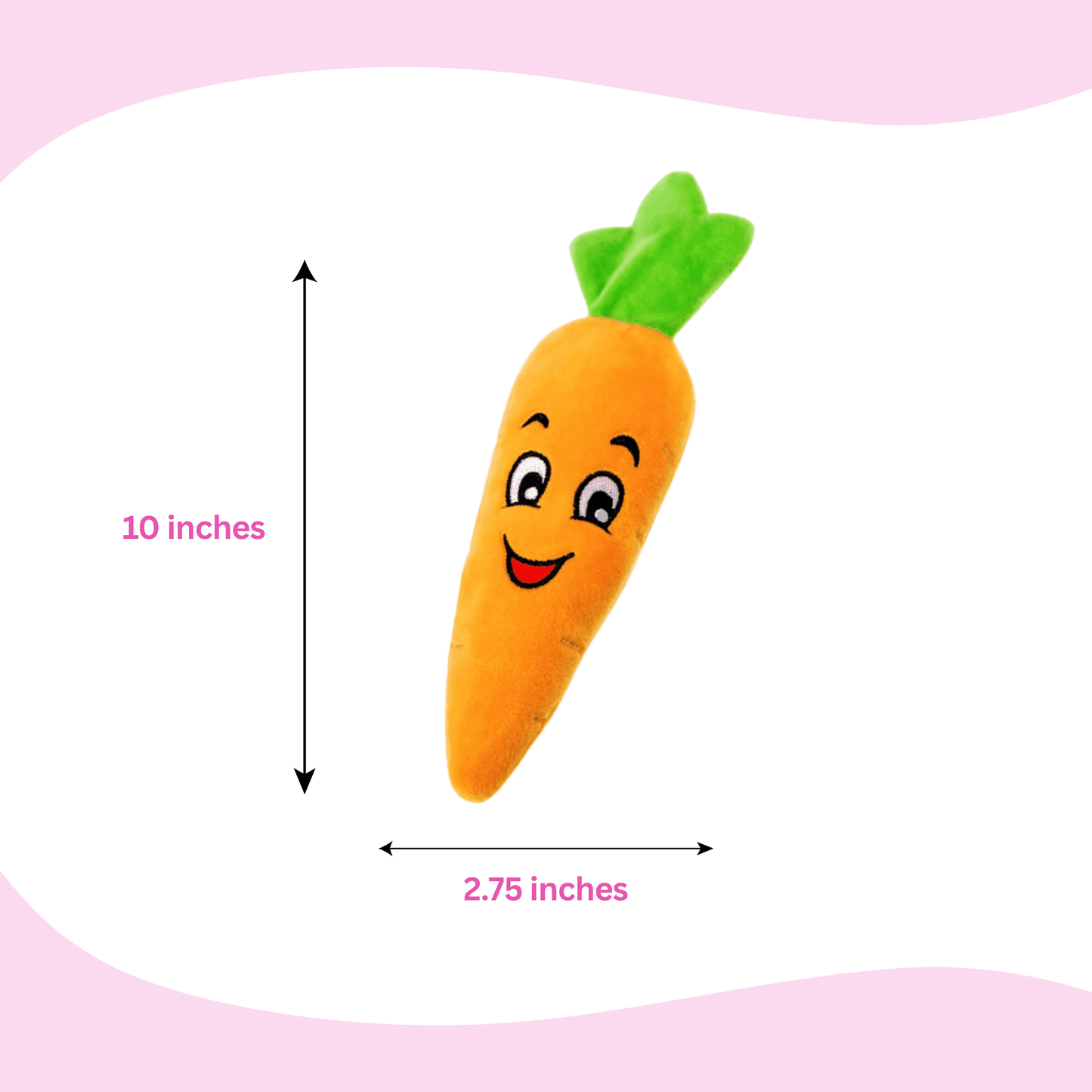 Carrot Squeaky Dog Toy - Glow Pups by Glow Pups
