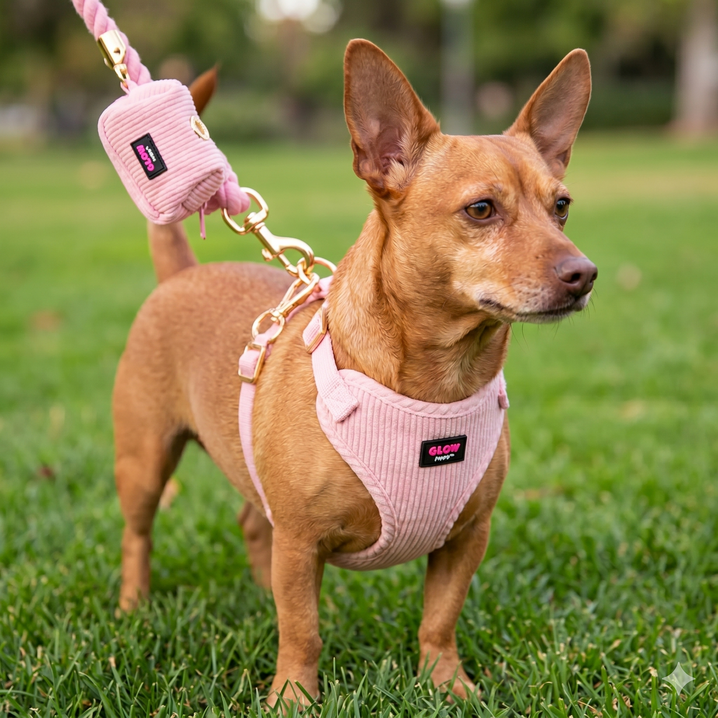 Light Pink Dog Waste Bag Holder - Glow Pups by Glow Pups