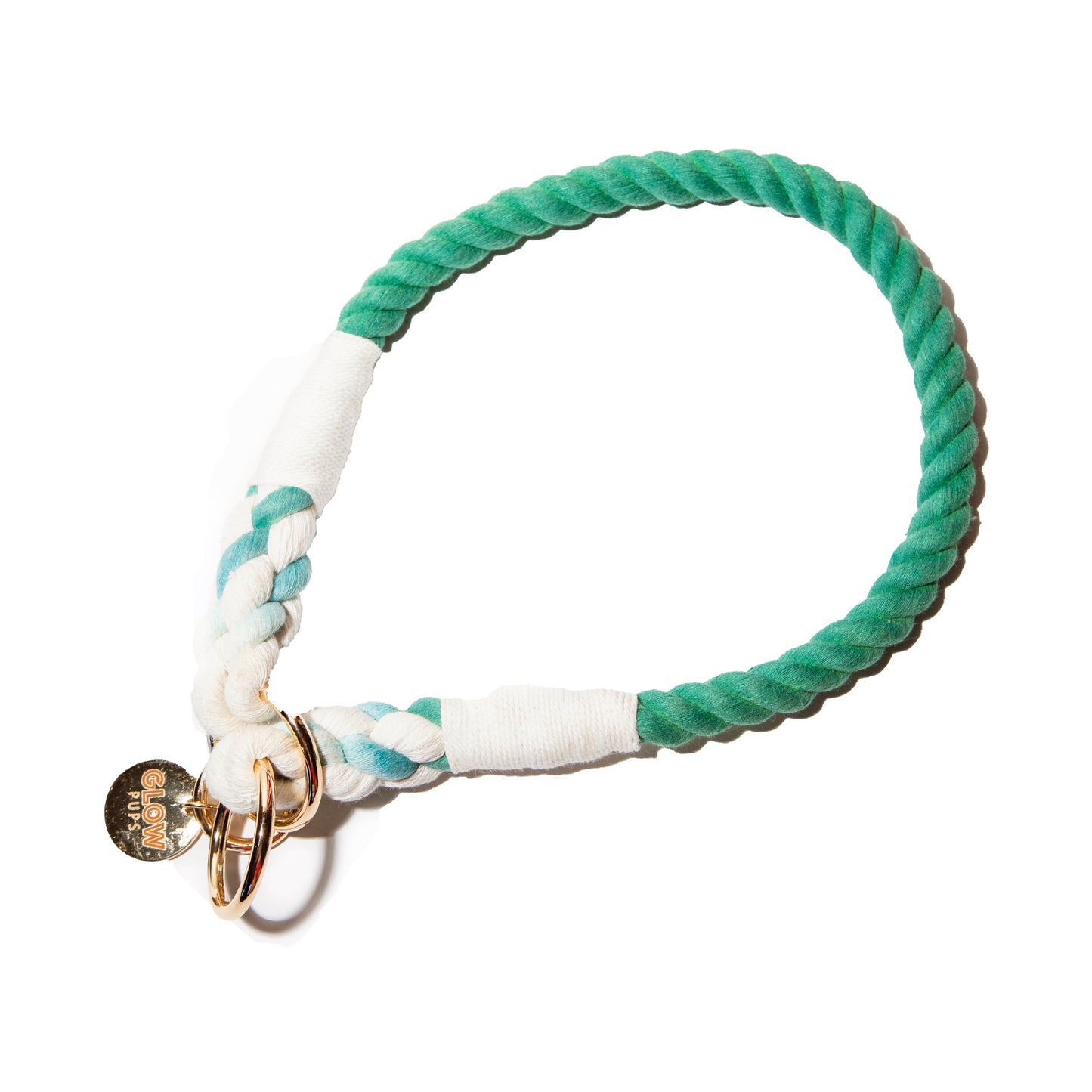 Green and White Tie Dye Slip Collar