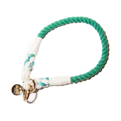 Green and White Tie Dye Slip Collar - Glow Pups