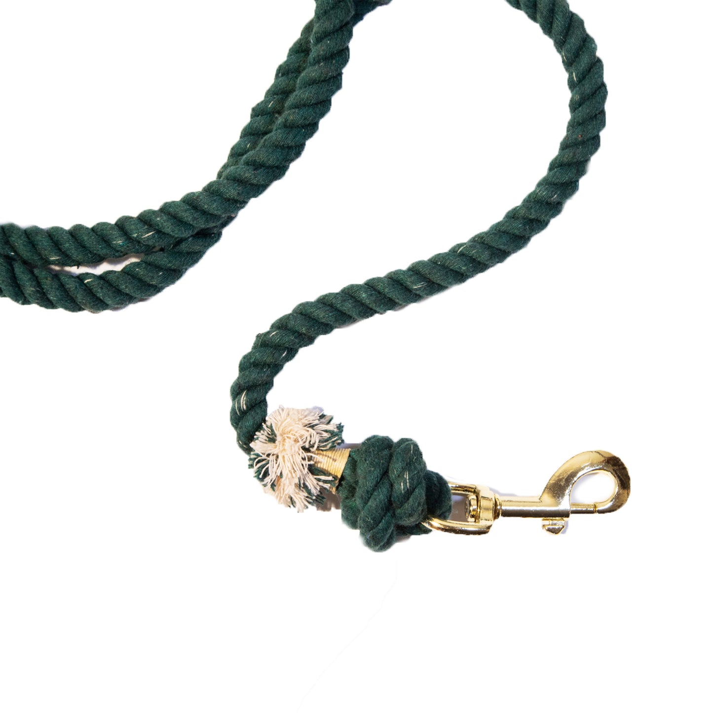 Dark Green Boho Chic Rope Leash