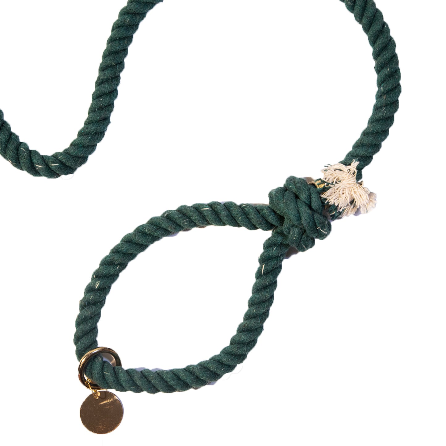 Dark Green Boho Chic Rope Leash