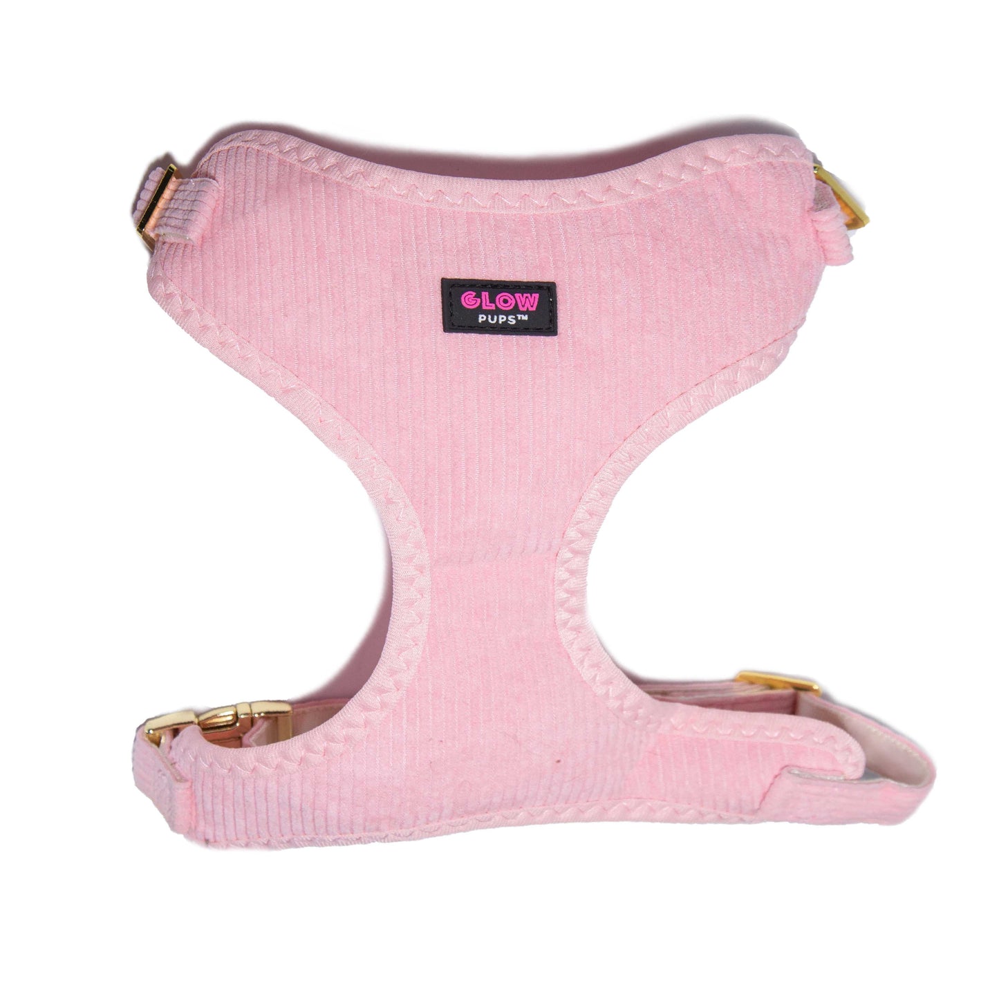 Light Pink Harness with Gold Buckle - Glow Pups