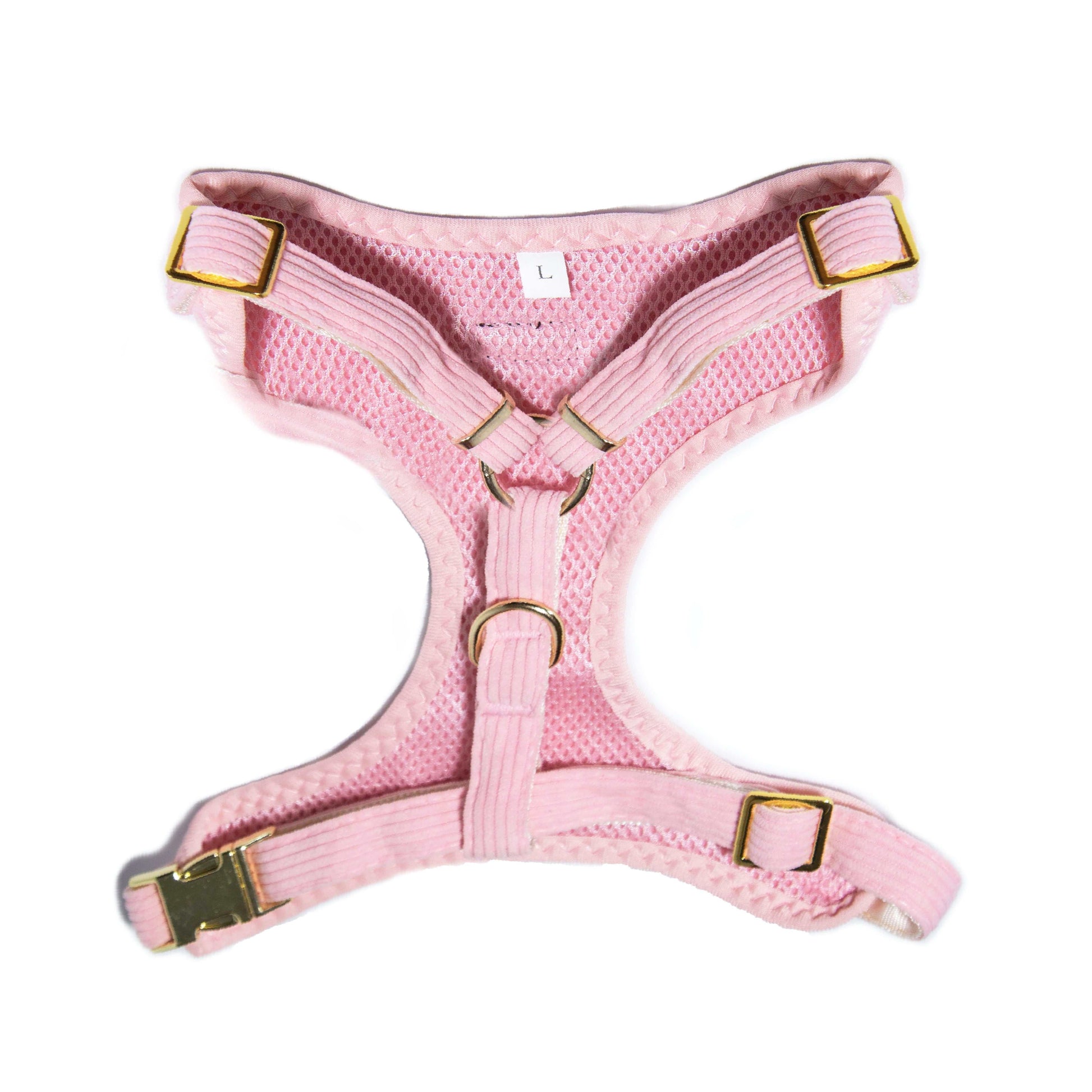Light Pink Harness with Gold Buckle - Glow Pups
