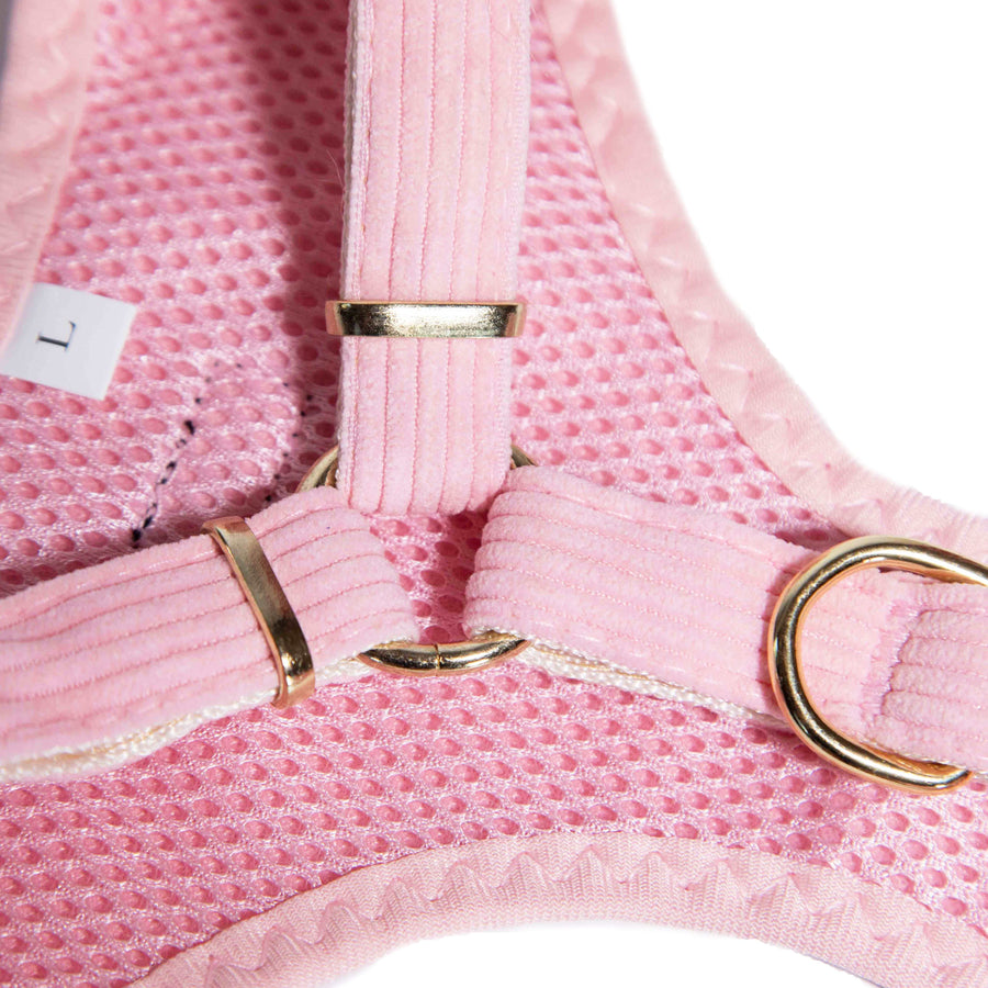 Light Pink Harness with Gold Buckle - Glow Pups by Glow Pups