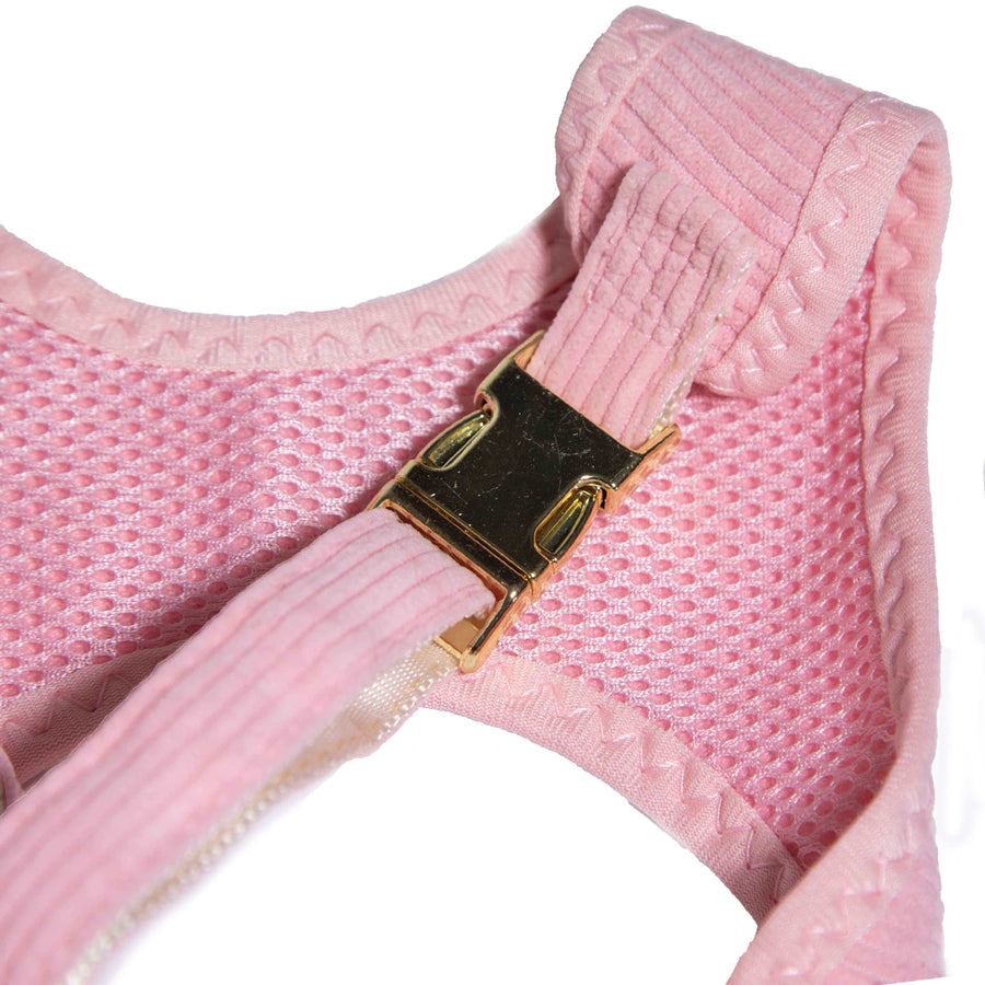 Light Pink Harness with Gold Buckle - Glow Pups by Glow Pups