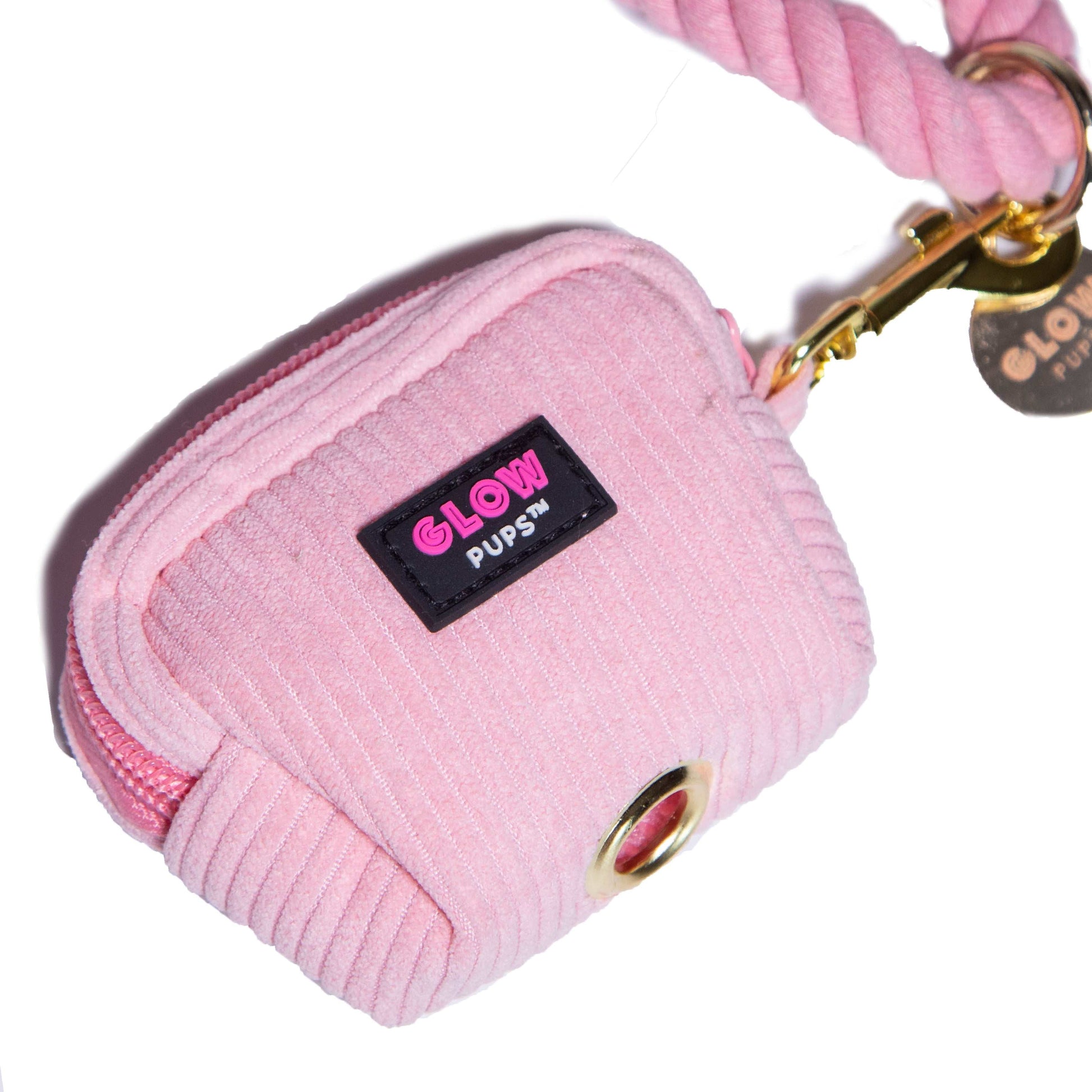 Light Pink Dog Waste Bag Holder by Glow Pups