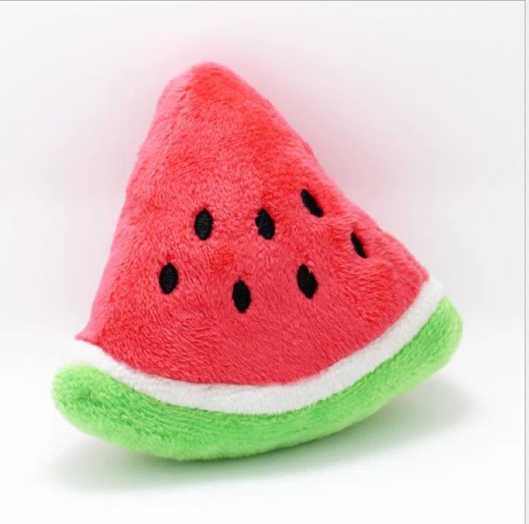 Squeaky Watermelon Plush Dog Toy 2 Pack