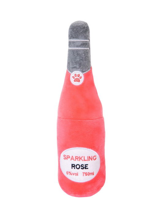 Pawty Pups Sparkling Rose Wine Dog Toy