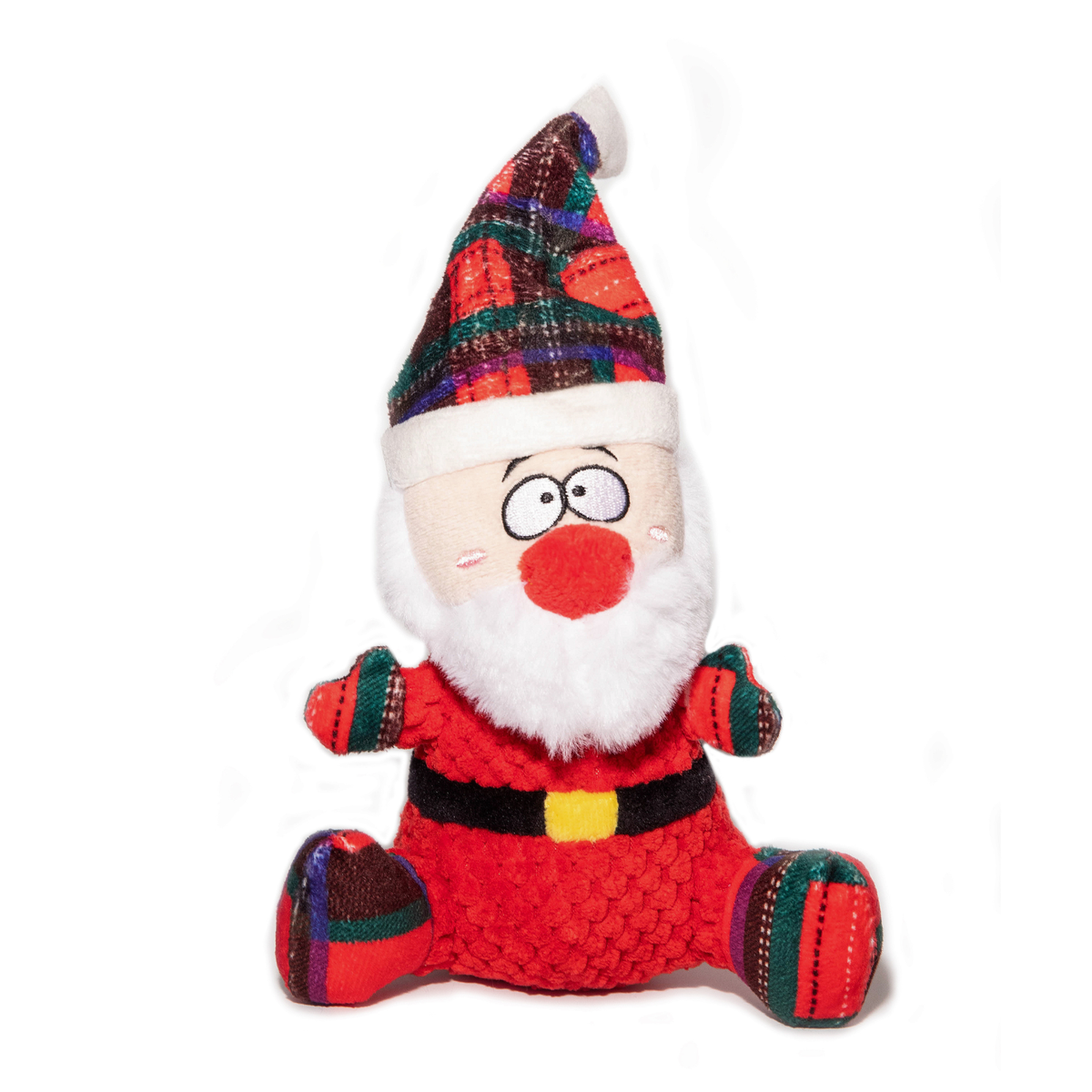 Glow Pups Santa Claus Plush Stuffed Dog Toy, Christmas Holiday Toy for Dogs by Glow Pups
