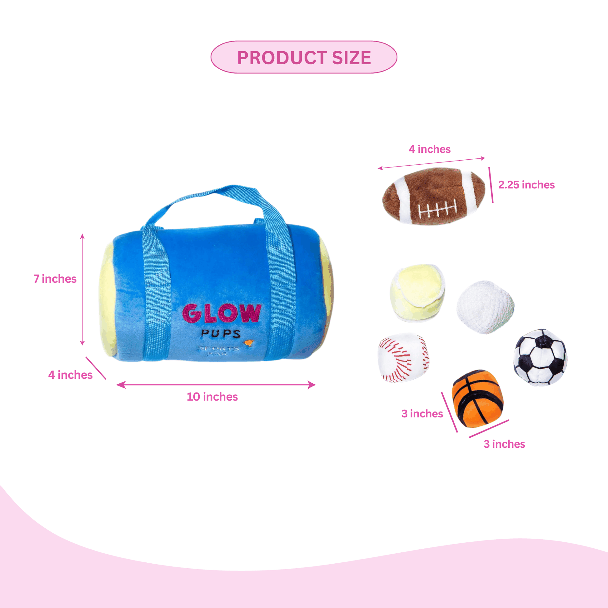 Sports Bag Hide & Seek Dog Toys - Glow Pups by Glow Pups