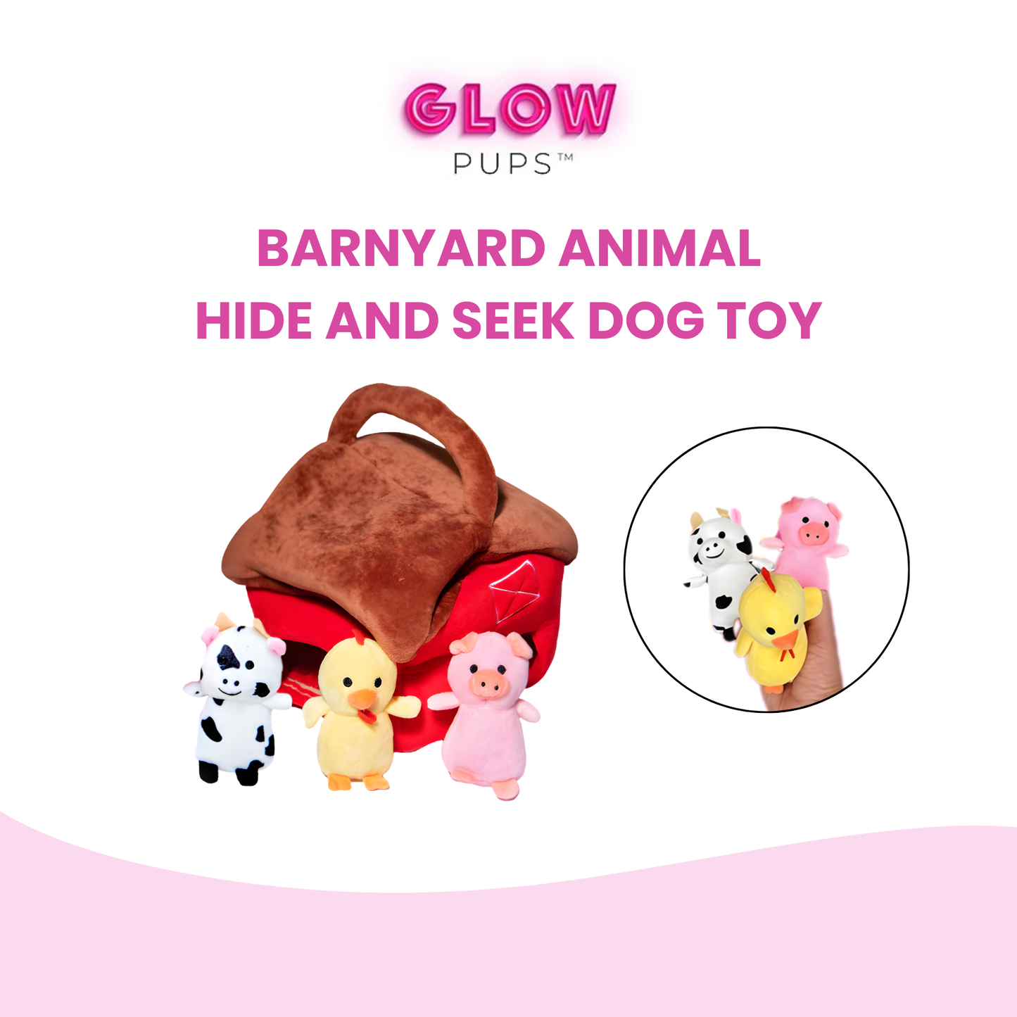 Hide and Seek Barnyard Dog Toy - Glow Pups by Glow Pups