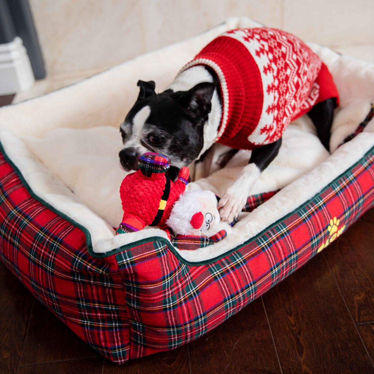 Glow Pups Santa Claus Plush Dog Toy for Small and Medium Dogs by Glow Pups