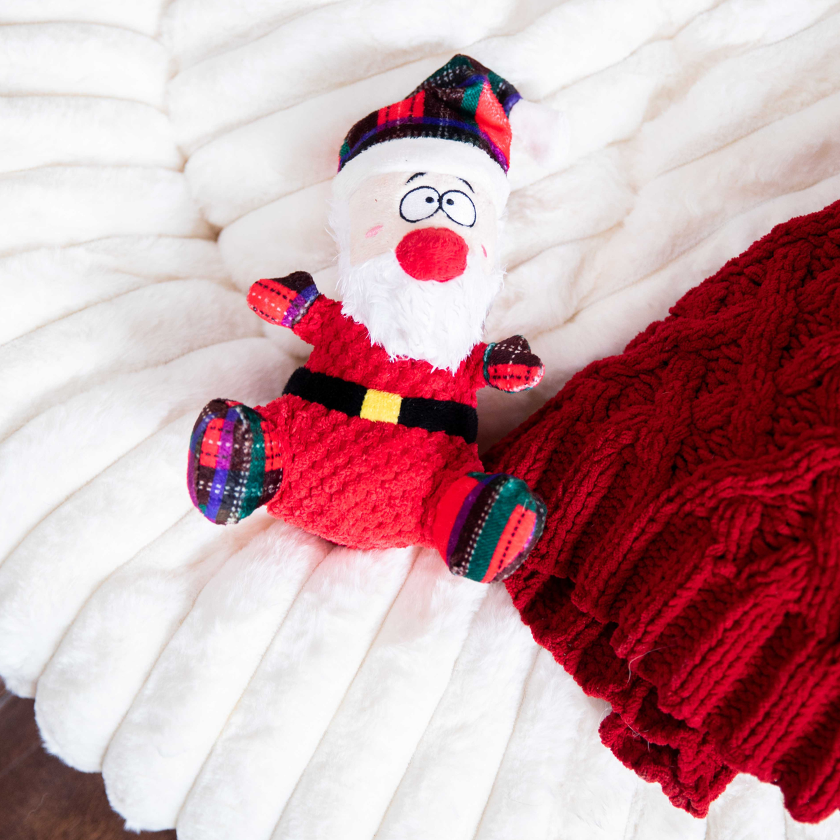 Glow Pups Santa Claus Plush Dog Toy for Small and Medium Dogs by Glow Pups