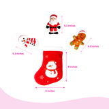 Christmas Stocking Dog Toy with Santa, Snowman and Gingerbread Man toys - Glow Pups by Glow Pups