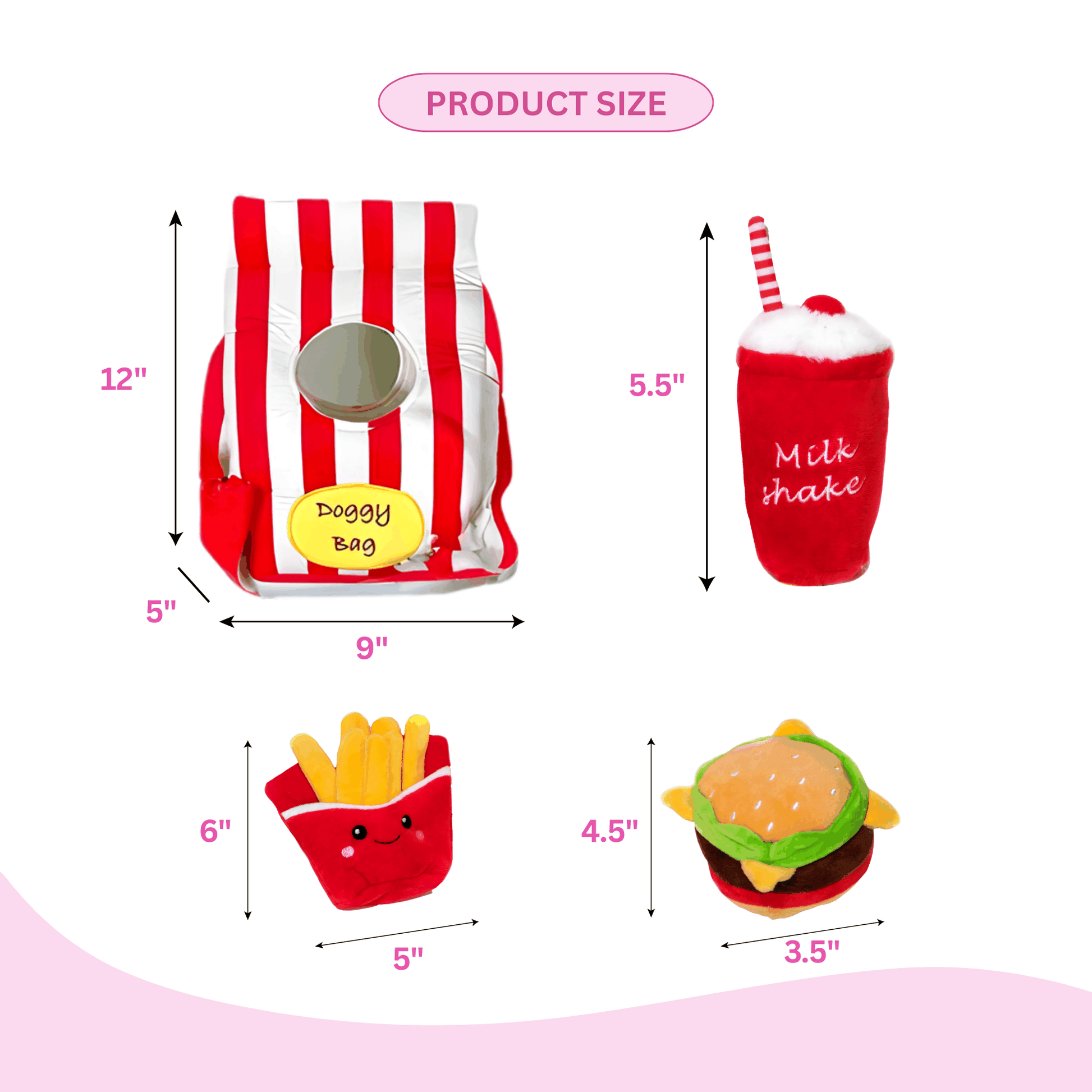 Doggy Bag Dog Toy Fun Fast Food Playset for Dogs - Glow Pups by Glow Pups