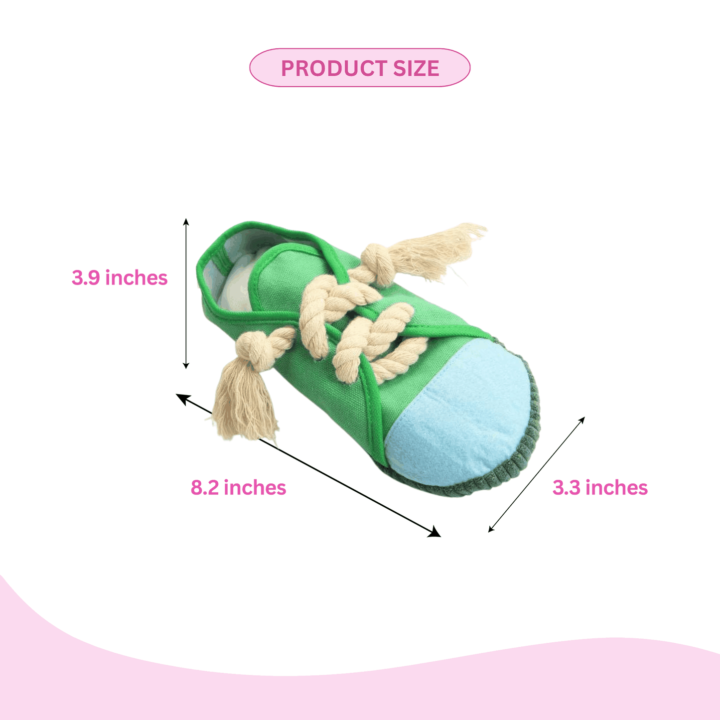 Squeaky Shoes with Lace Dog Toys 2 Packs - Glow Pups by Glow Pups