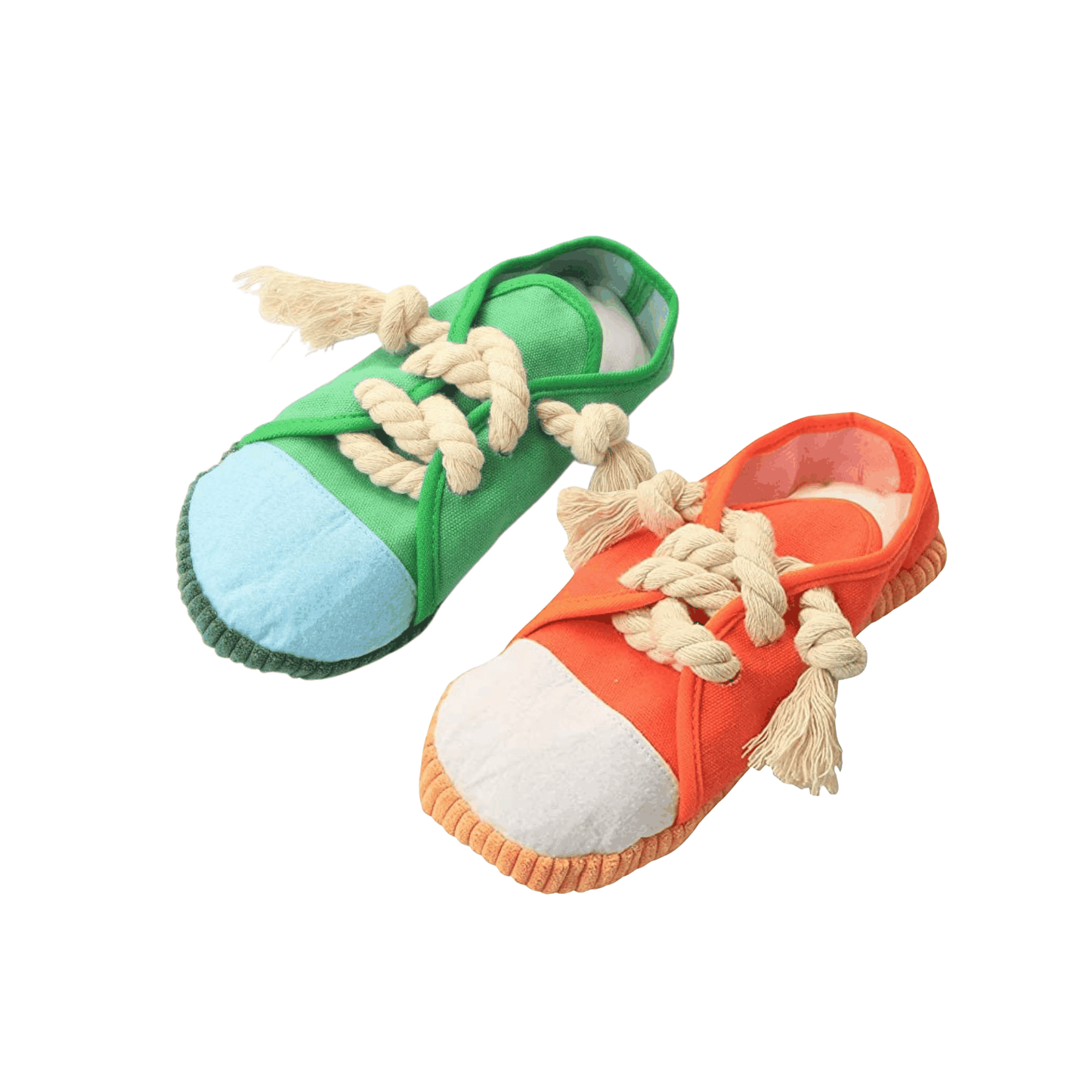 Squeaky Shoes with Lace Dog Toys 2 Packs - Glow Pups by Glow Pups