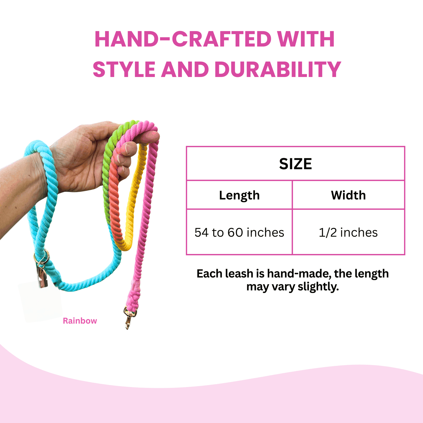 Rainbow Tie Dye Leash - Glow Pups by Glow Pups