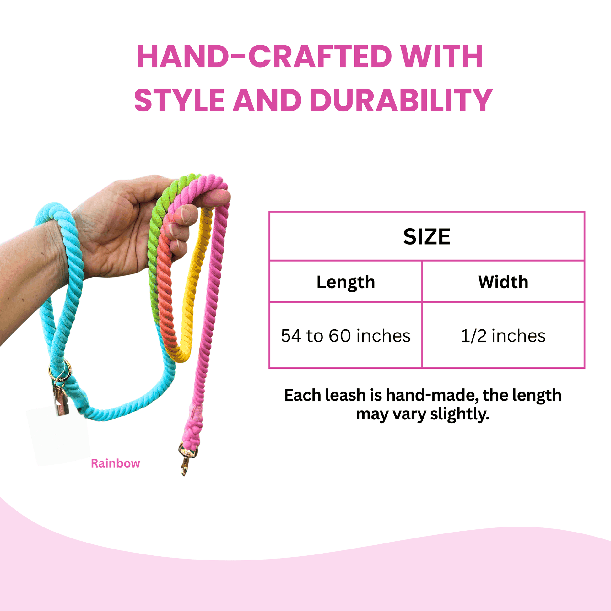 Rainbow Tie Dye Leash - Glow Pups by Glow Pups