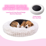 Ultra-Soft Luxe Faux Rabbit Fur Dog Bed by Glow Pups