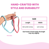 Pink and Blue Tie Dye Dog Leash - Glow Pups by Glow Pups