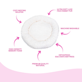 Ultra-Soft Luxe Faux Rabbit Fur Dog Bed by Glow Pups