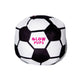 Glow Pups Soccer Ball Dog Toy with Squeaker, Black and White by Glow Pups