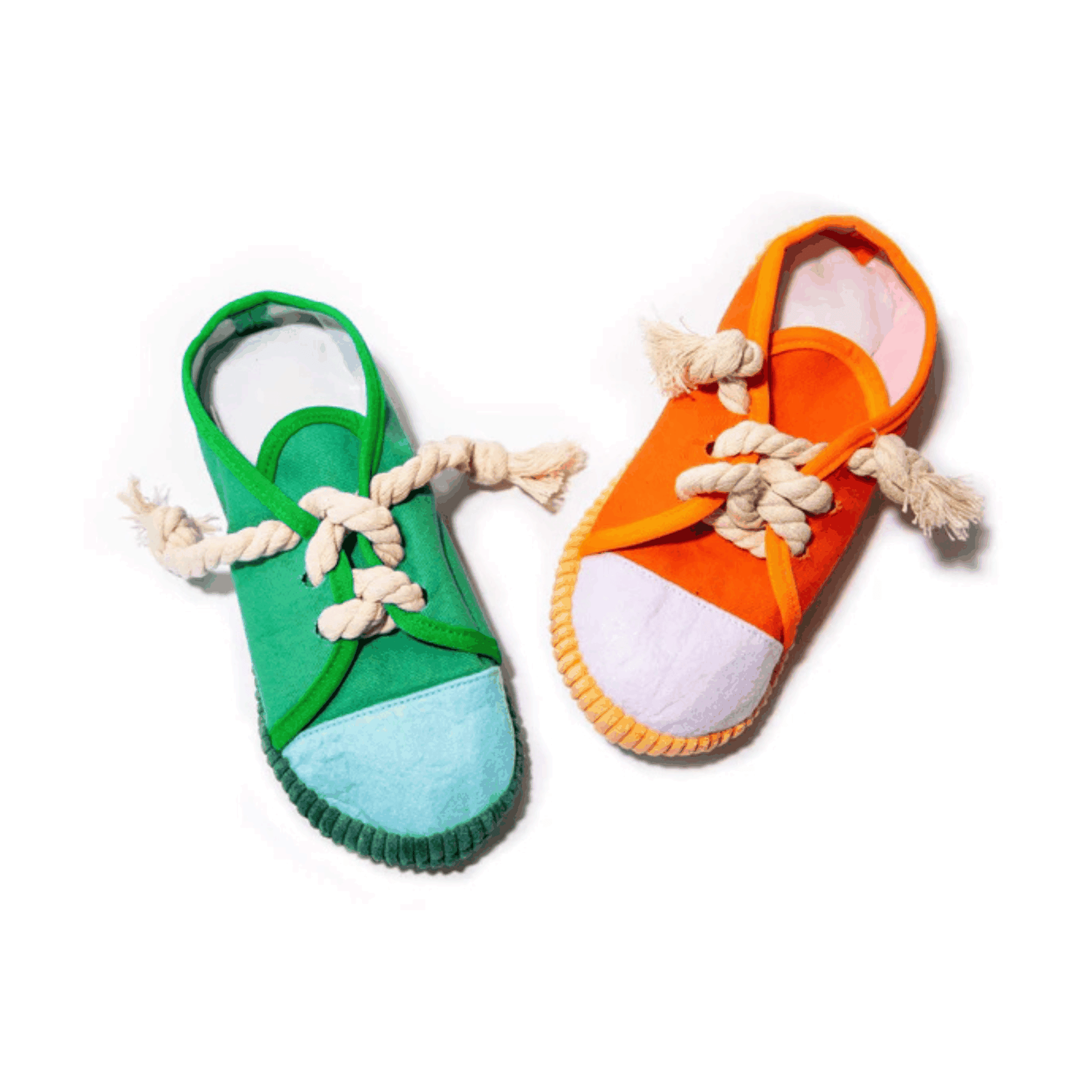 Squeaky Shoes with Lace Dog Toys 2 Packs - Glow Pups by Glow Pups