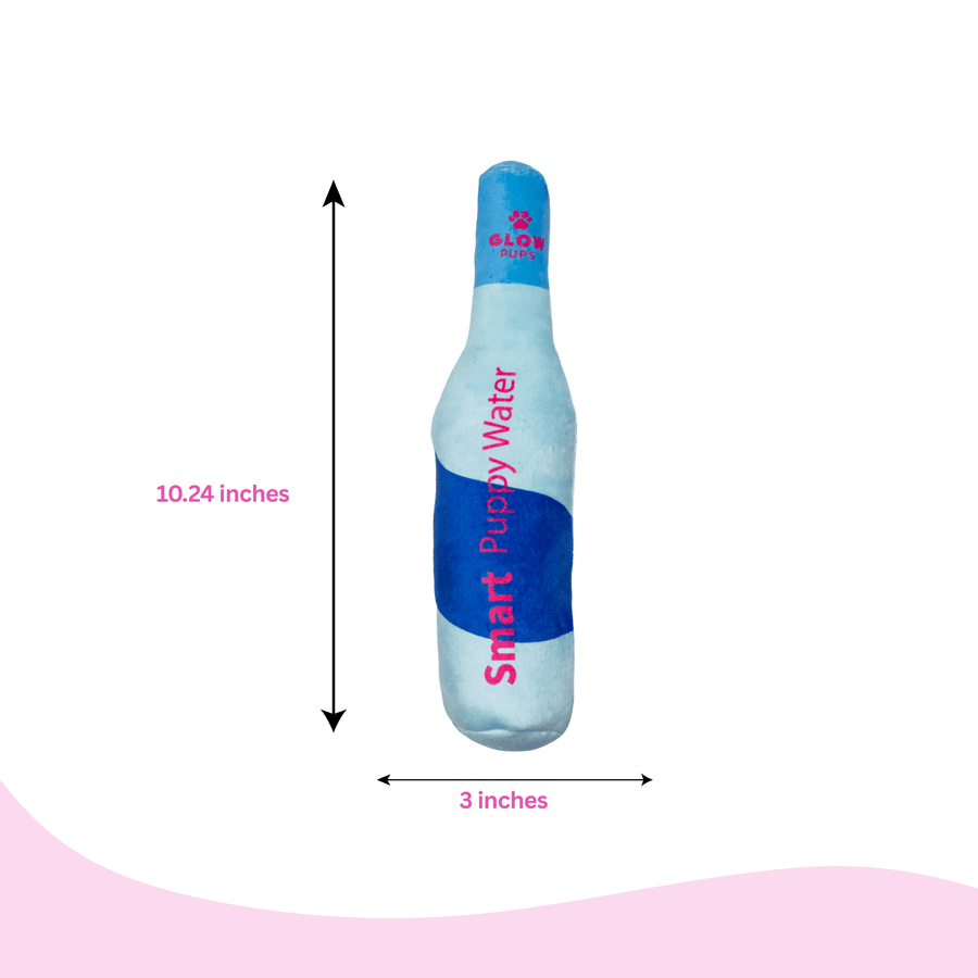 Squeaky Water Bottle Plush Dog Toy- Glow Pups by Glow Pups