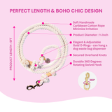 Coastal Chic Cotton Rope Dog Leash - Glow Pups by Glow Pups