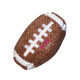 Squeaky Football Dog Toy Glow Pups with durable plush and squeaker for active dogs