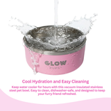 Vacuum Insulated Stainless Steel Dog Bowls With Double Walled Design Keep Water Cold Longer by Glow Pups
