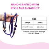Purple Boho Chic Style Dog Leash - Glow Pups by Glow Pups